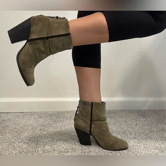 Rag & Bone Classic Newbury Boots, Green Suede (US 6.5 / EU 36.5) - Picture 4 of 7